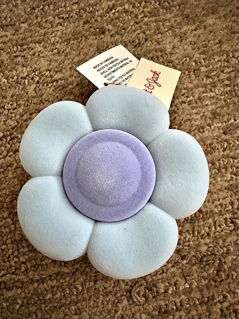 Cat & Jack Flower Jewelry Box Bracelet Case Blue & Purple